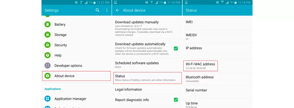 Como Encontrar O Endereço Mac no Android
