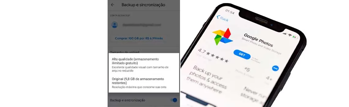 Backup de fotos no celular usando Google Fotos