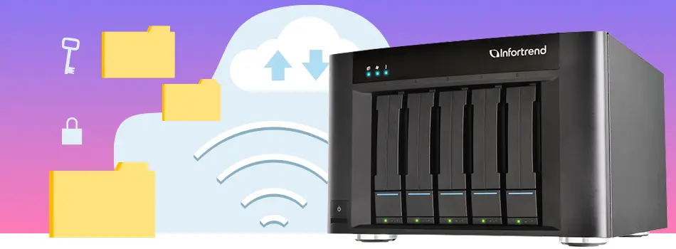 Nuvem privada em NAS, storage NAS Infortrend atuando como servidor de nuvem privada