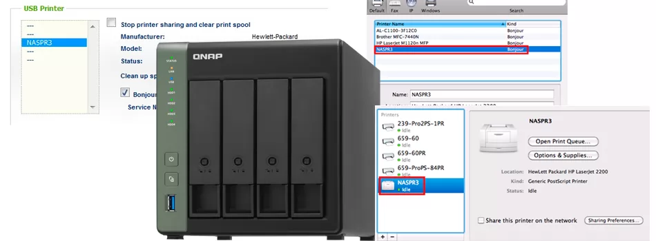 Storage NAS como recurso de servidor de impressão