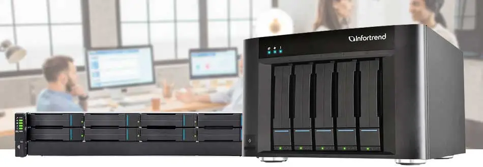 Vantagens de usar storage NAS como servidor de arquivos - Storages de rack e desktop Infortrend