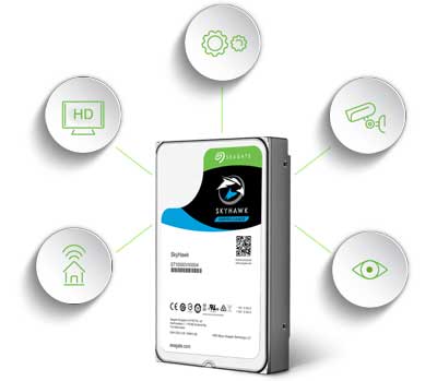 HD 12TB surveillance Seagate, ideal para tarefa de vigilância