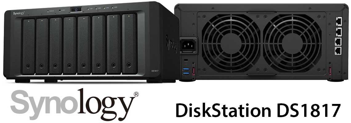 DiskStation DS1817 Synology, storage 8 baias e 2 portas 10GbE