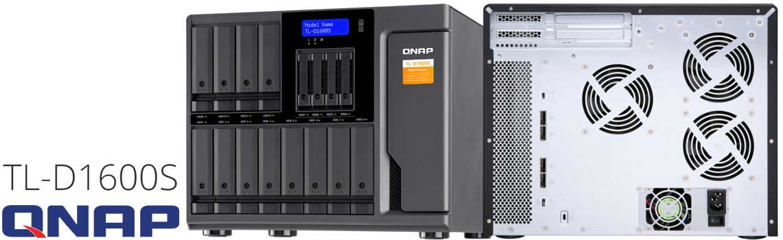 Qnap TL-D1600S, Gabinete de expansão 16 Baias