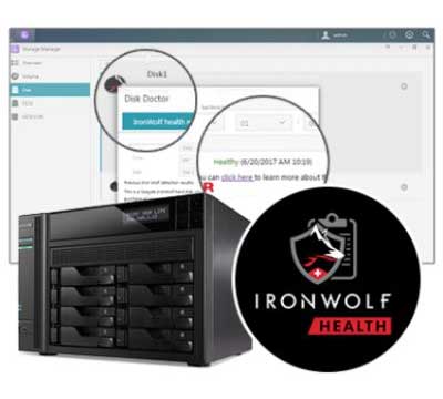 Integridade de disco e IronWolf Health Management