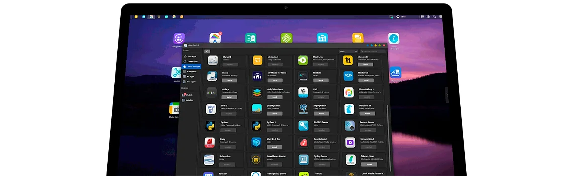 App Central para expandir os recursos do NAS