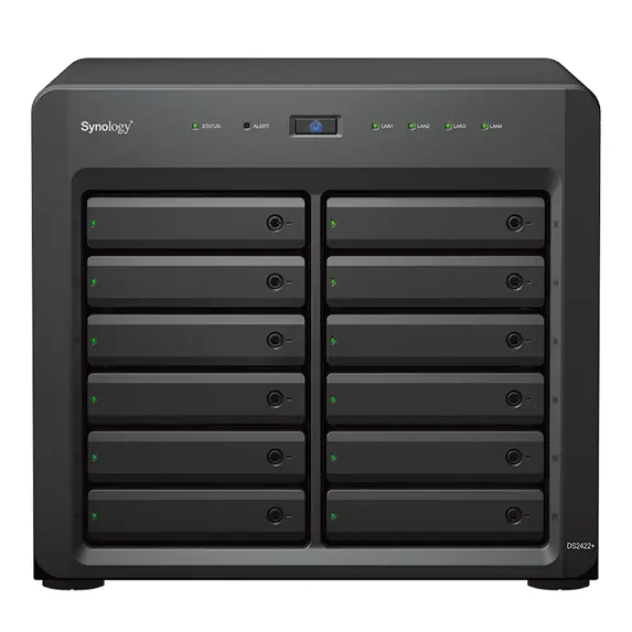 Synology DS2422+ - DiskStation 12 baias hot swappable e 4 portas LAN