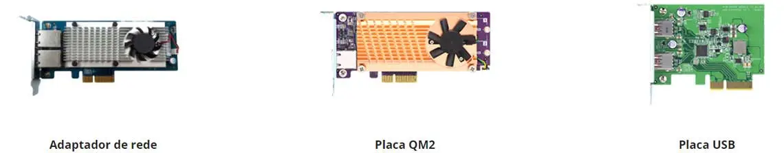 Expansão de funcionalidades via placas PCIe adicionais