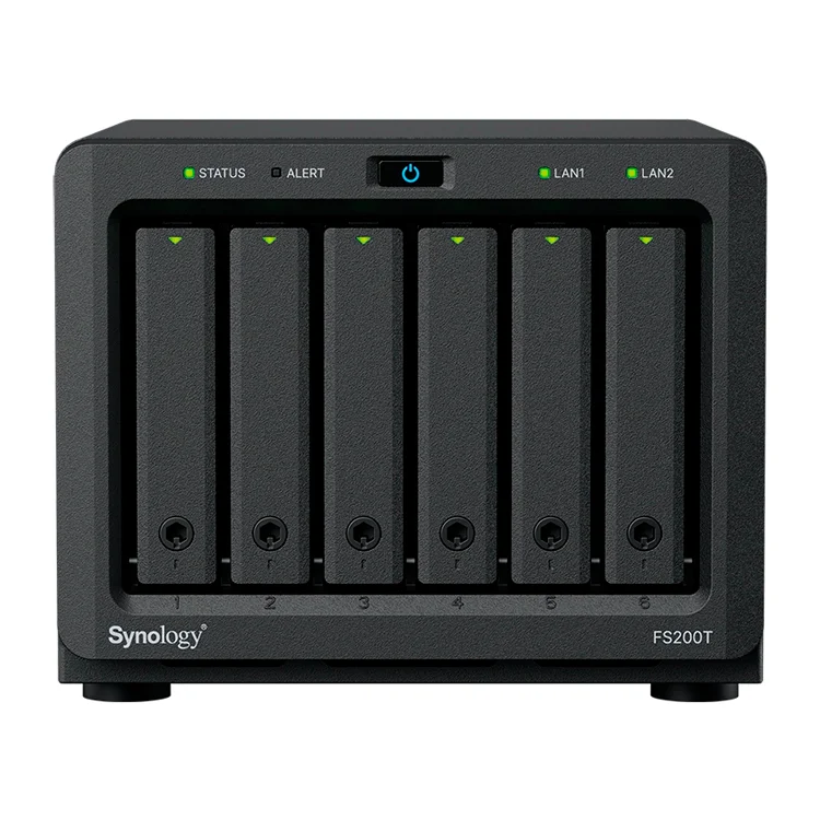 Synology FS200T FlashStation Storage compacto com 2,5GbE e 6 baias