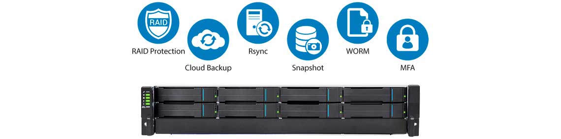 Infortrend GSe Pro 1008 RP com recursos de proteção de dados