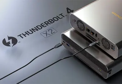 Ligação direta Thunderbolt 4 para maior produtividade