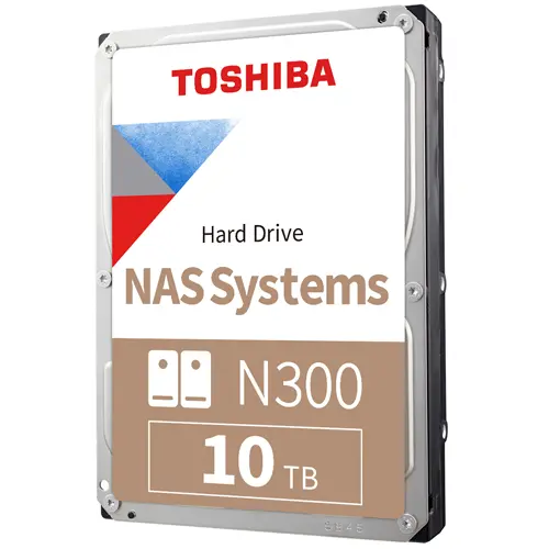 HD Interno NAS 10TB Toshiba N300 - HDWG11AXZSTA 7200 RPM 256MB SATA