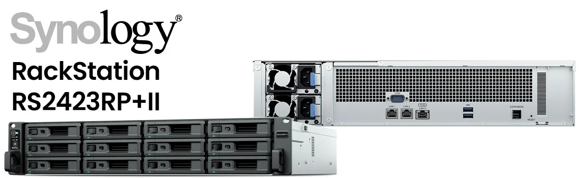 RackStation RS2423RP+II, solução de armazenamento centralizado