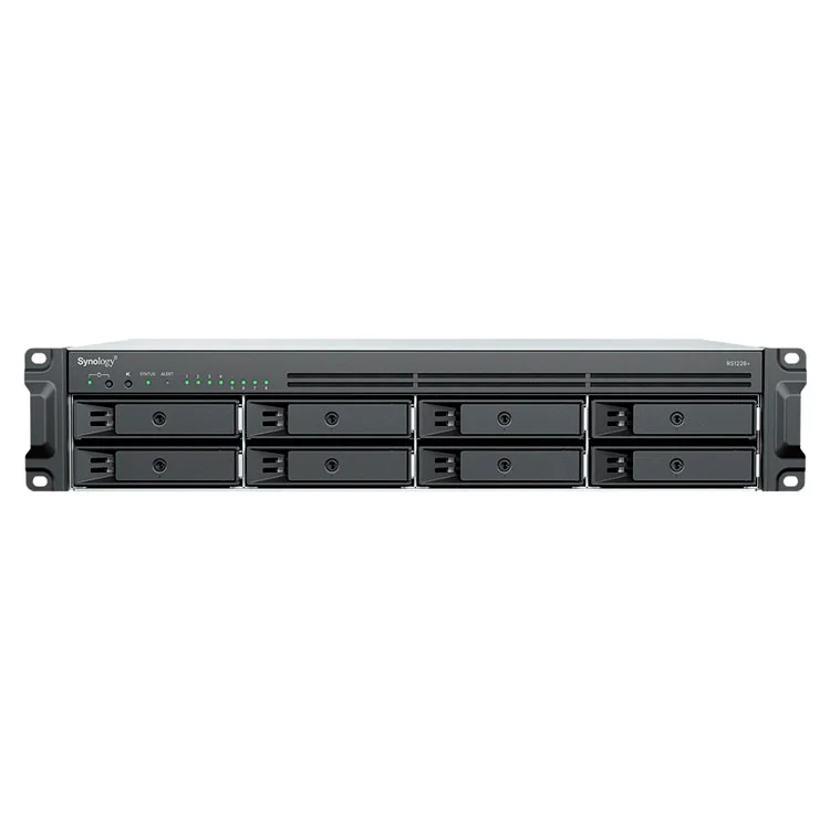 Synology RS1226RP+ RackStation 2U com 8 baias, 2,5GbE e fonte redundante