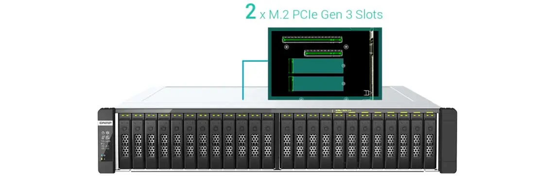 Slots M.2 para cache SSD ou reconhecimento de imagem AI