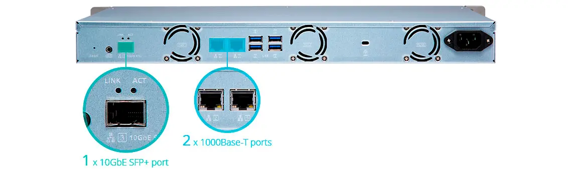 Storage gigabit TS-431XeU Qnap Rack confiável