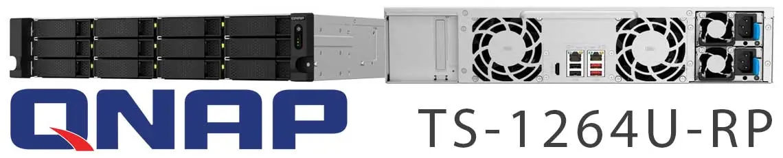 TS-1264U-RP Qnap, NAS com alto desempenho para virtualização