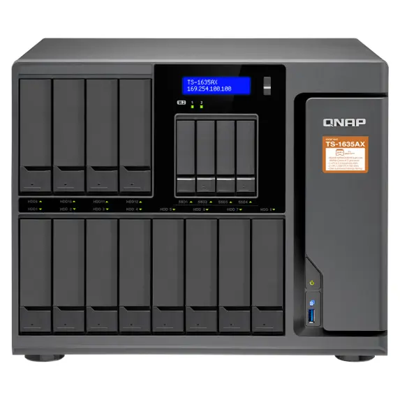 Qnap TS-1635AX - Storage NAS desktop 16 baias hot swappable