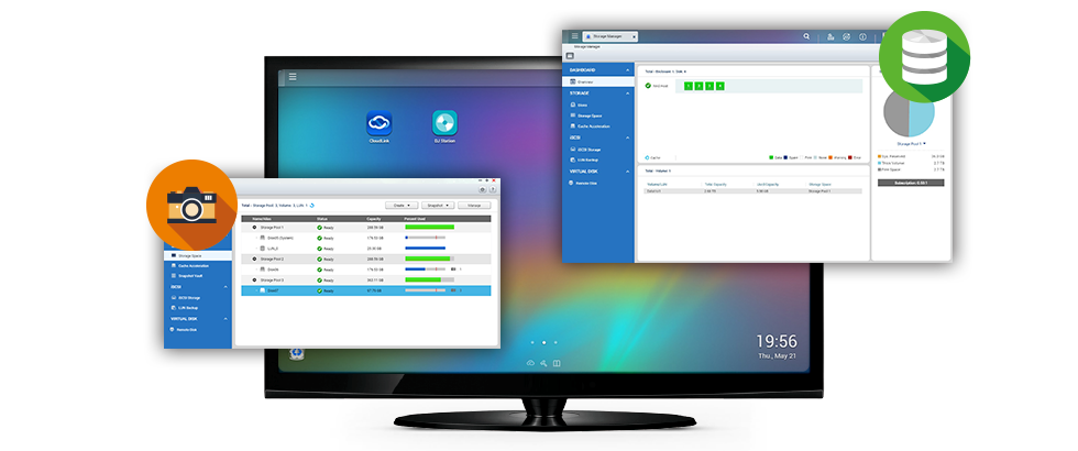 Storage Instantâneo de volume/LUN simplifica a restauração TS-463U-RP Qnap