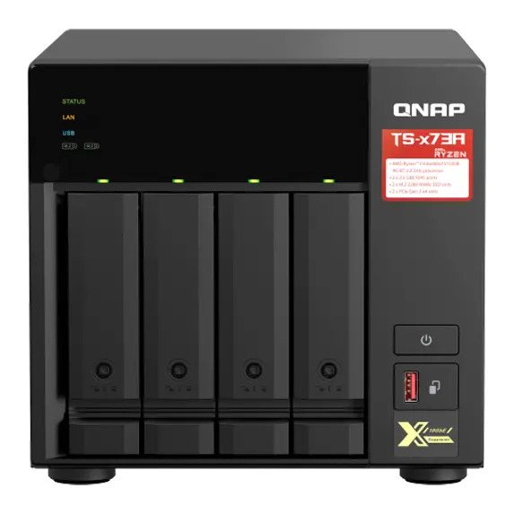 Qnap TS-473A - Storage NAS 4 baias Hot Swappable com processador Quad-Core