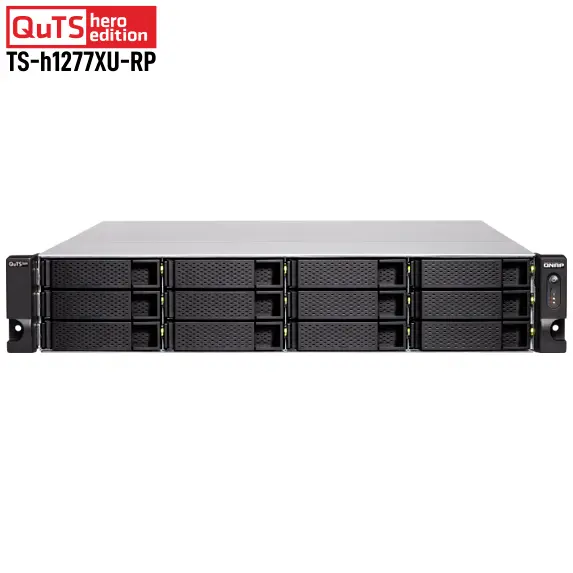 Qnap TS-h1277XU-RP - Storage NAS ZFS com 12 baias hot swappable