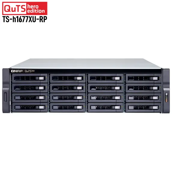 Qnap TS-h1677XU-RP - Storage NAS ZFS 3U com 16 baias