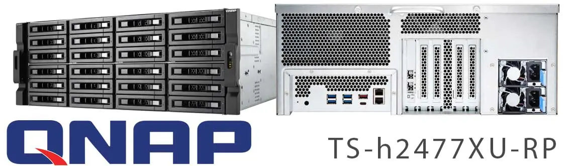 TS-h2477XU-RP Qnap, NAS 24 baias ideal para servidor de arquivos