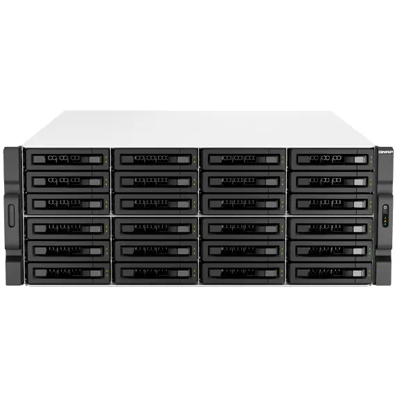 Qnap TS-h3087XU-RP - Storage híbrido 30 baias para 24 HDDs e 6 SSDs