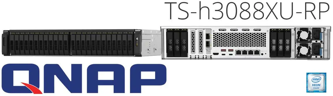 TS-h3088XU-RP Qnap, all flash storage baseado no ZFS com 4 portas 2,5GbE