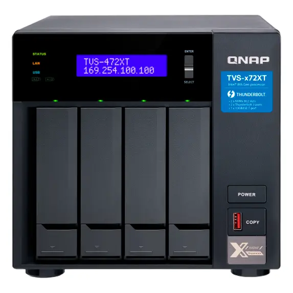 Qnap TVS-472XT - Storage NAS 4 baias com conexão Thunderbolt 3