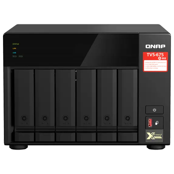 Qnap TVS-675 - Storage NAS 6 baias hot swappable 8-Core desktop