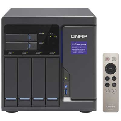 Qnap TVS-682 - Storage NAS 6 baias, 4 baias para HDDs e 2 para SSDs