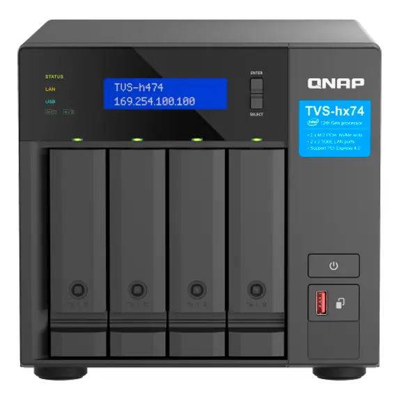 Qnap TVS-h474 - Storage NAS Desktop 4 baias hot swappable SATA