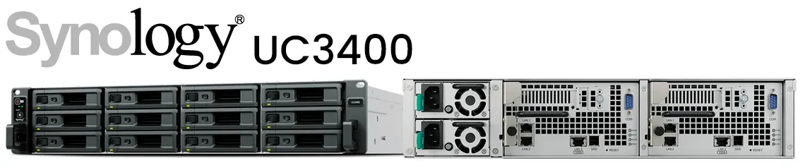 UC3400 Synology, storage SAN com controladora redundante
