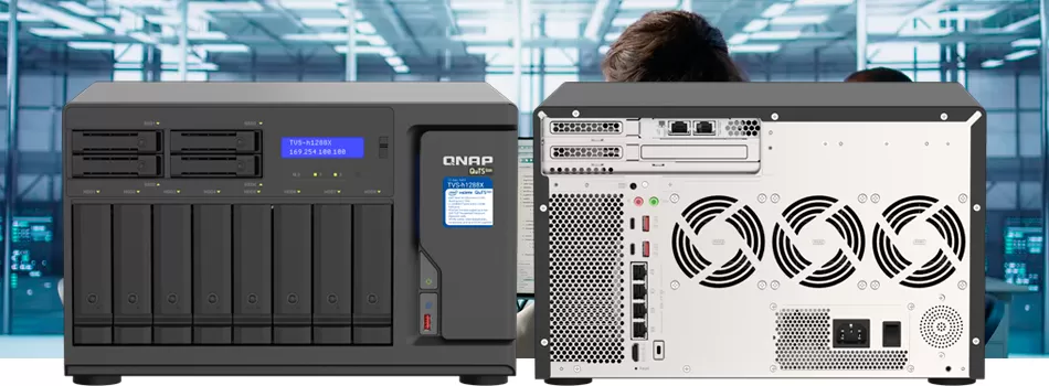 Conexão de rede e expansão PCIe para throughput Review TVS-h1288X Qnap