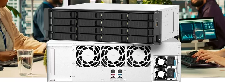 Conexão de rede e slot PCIe - Review TS-1673AU-RP Qnap