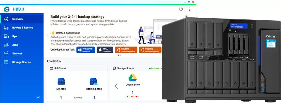 Solução de backup corporativo desktop - Review TS-1655 Qnap
